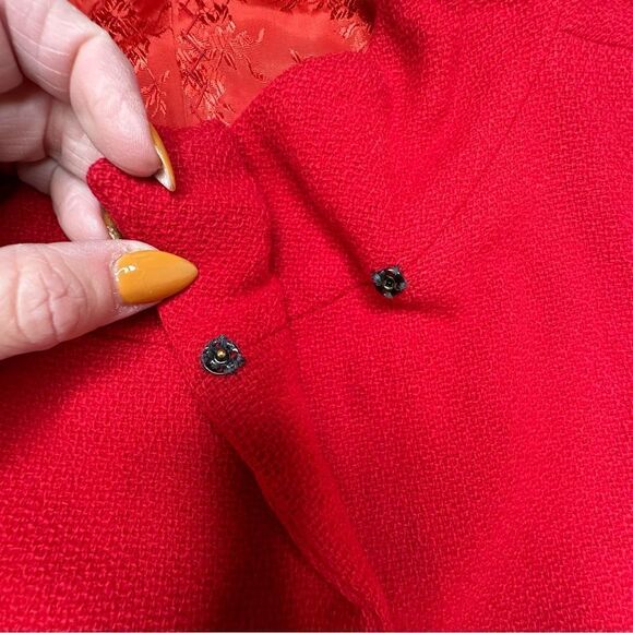 Vintage Wool Blend Red Swing Coat Size XL - Picture 13 of 16